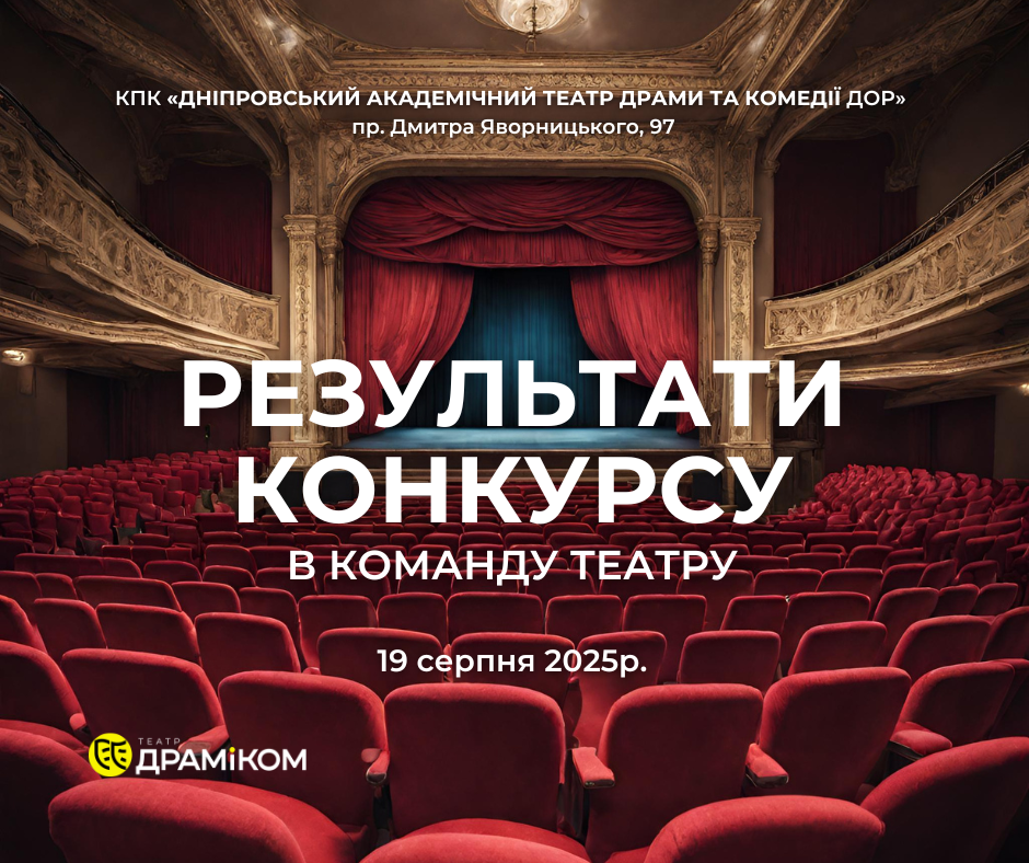 Результати конкурсу в команду театру
